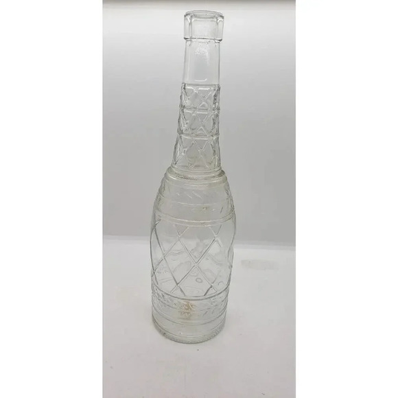 Vintage Bottle Decorative Diamond Lattice Embossed Pattern Decanter Wines Canada - Picture 2 of 7